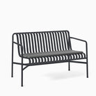 HAY Palissade Dining Bench Anthracite with Anthracite Cushion