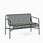 HAY Palissade Dining Bench Anthracite with Olive Cushion