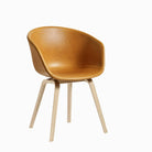 HAY About a Chair Matt Lacquer Silk Leather Cognac
