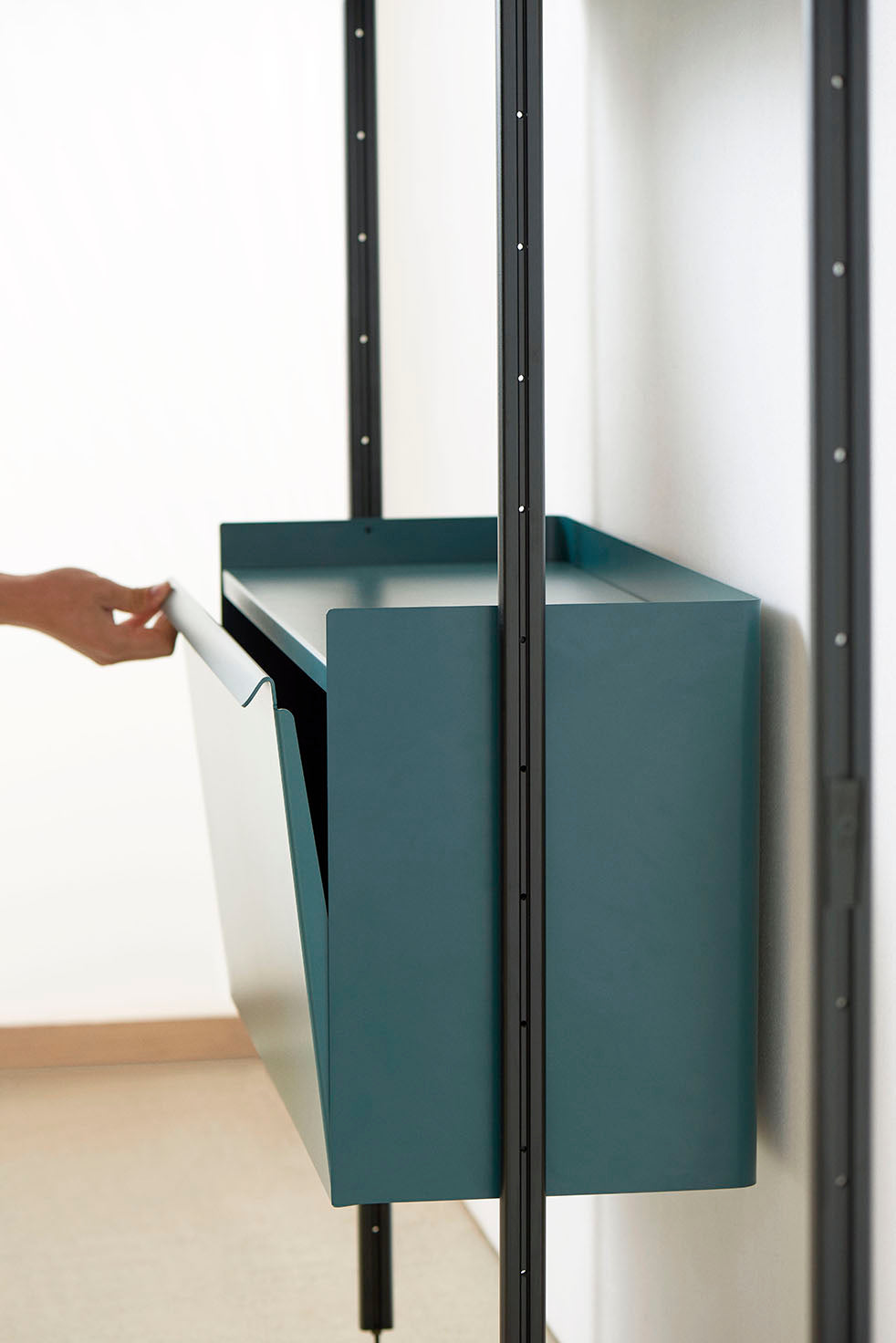 HAY Pier System 133 Blue Steel with Black Aluminum Profile