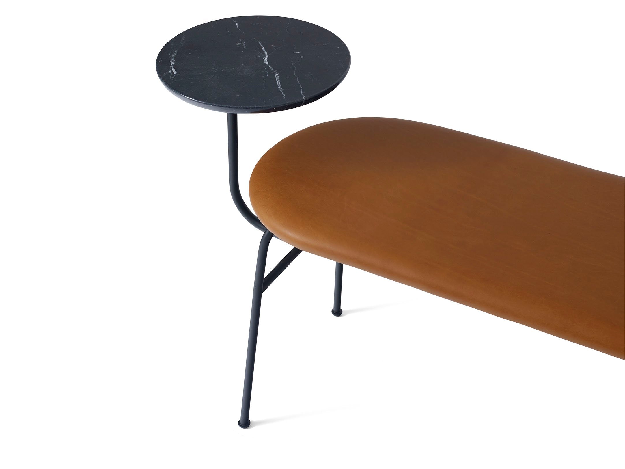 Menu Afteroom Bench Cognac Leather Top View
