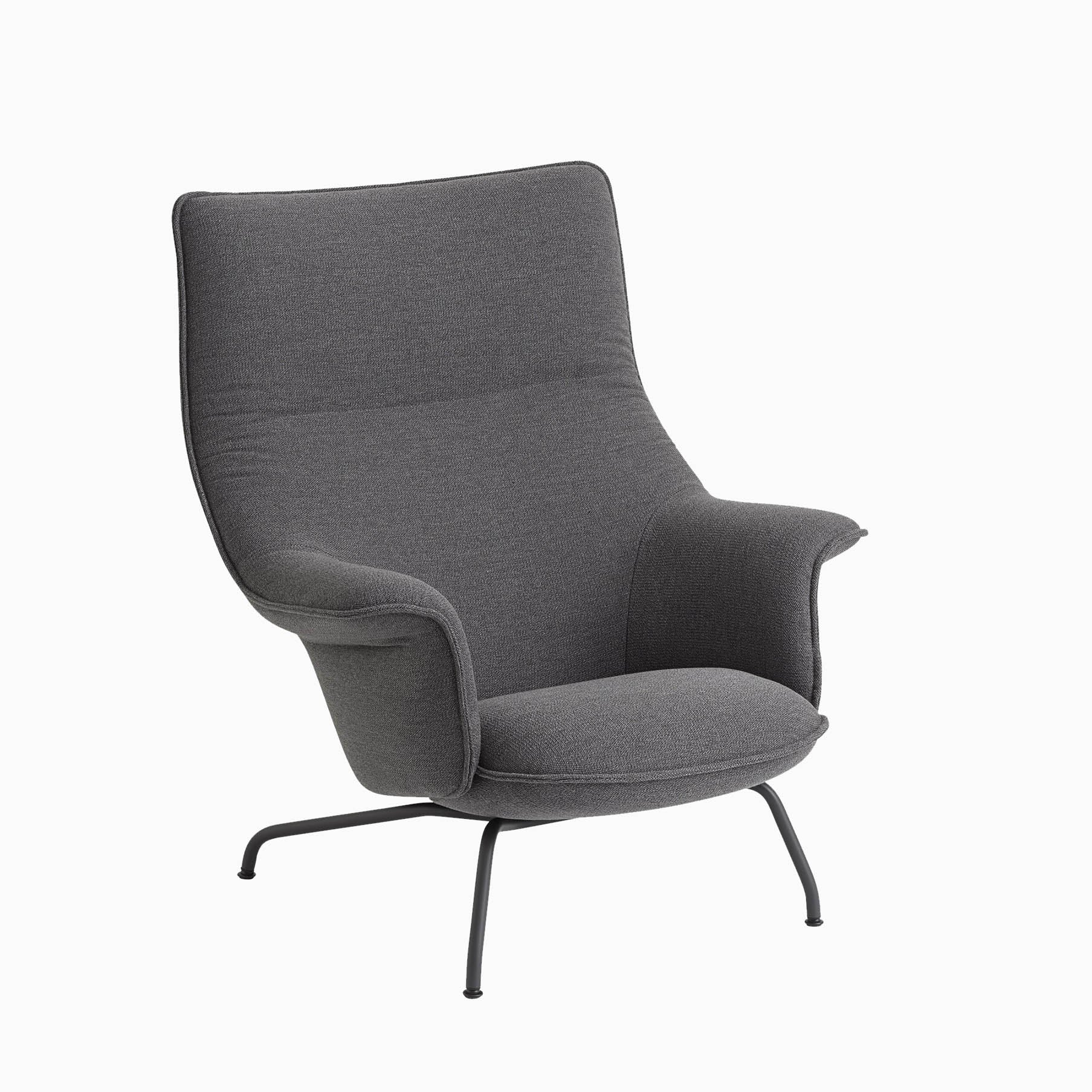 Muuto Doze Lounge Chair Ocean 80 Anthracite Black Base