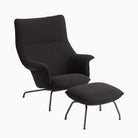 Muuto Doze Lounge Chair Ocean 3 Anthracite Black Base with Ottoman