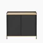 Muuto Enfold Sideboard 100x45 85cm Height Black with Oak Top