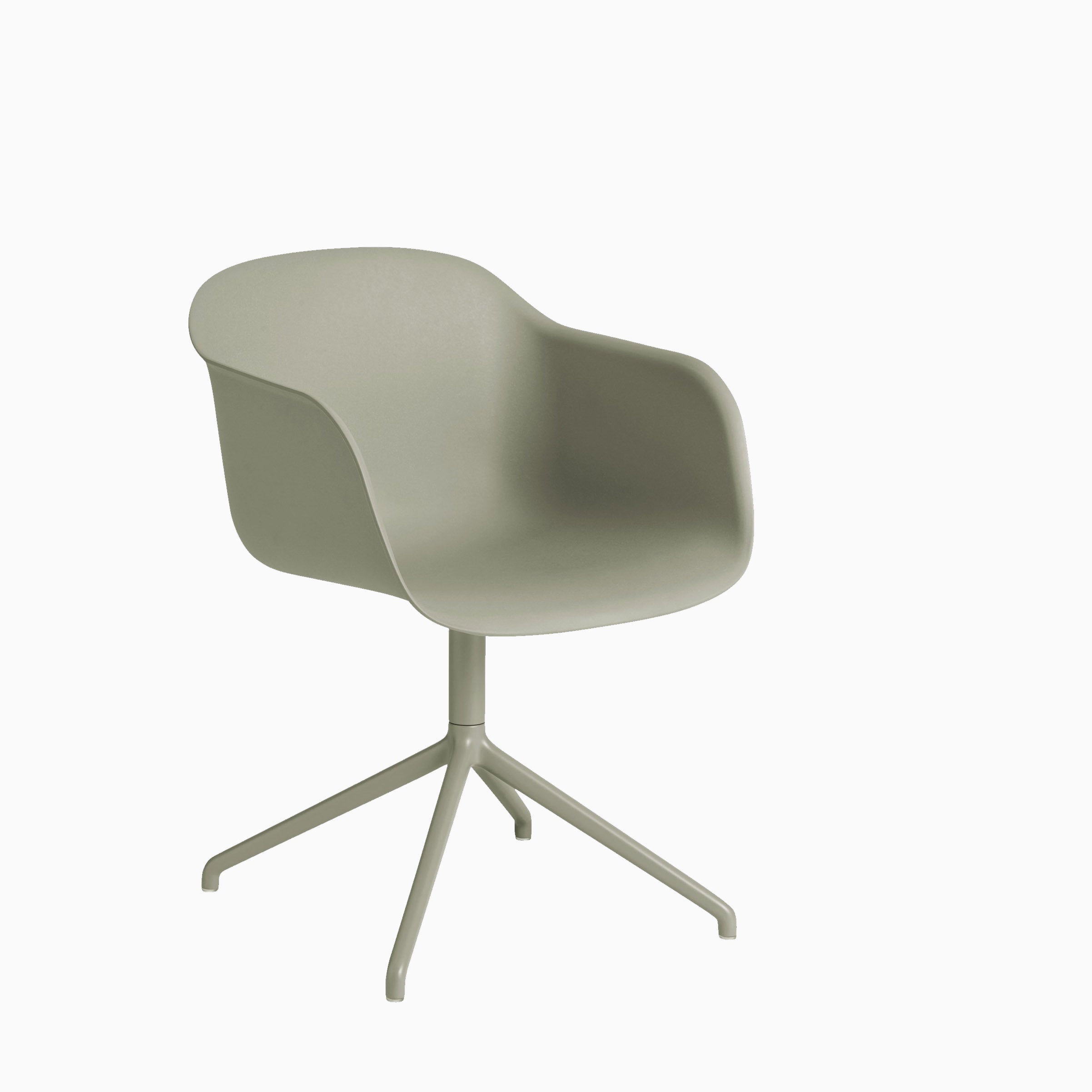 Muuto Fiber Armchair Swivel Base Dusty Green