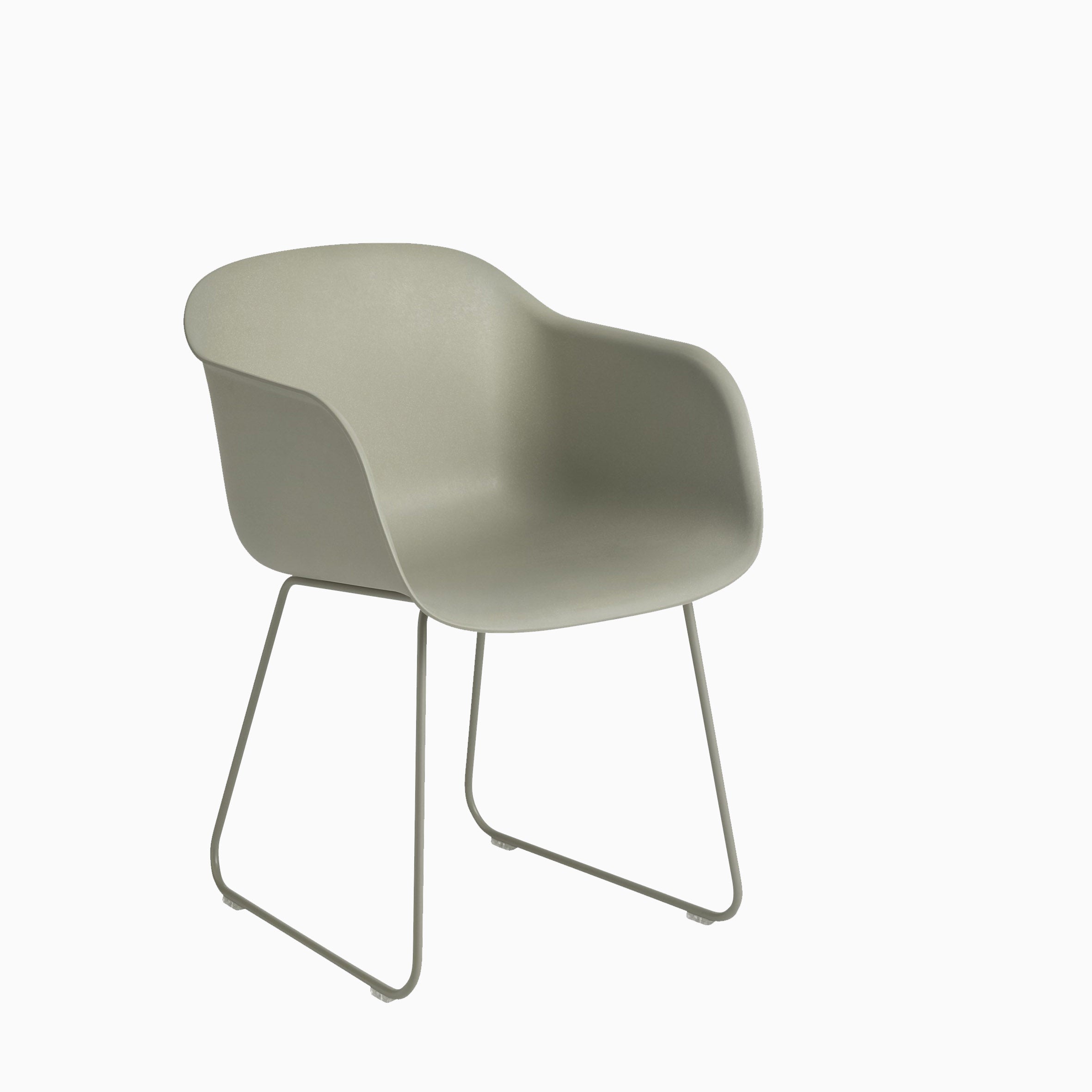 Muuto Fiber Armchair Sled Base Dusty Green