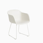 Muuto Fiber Armchair Sled Base Natural White