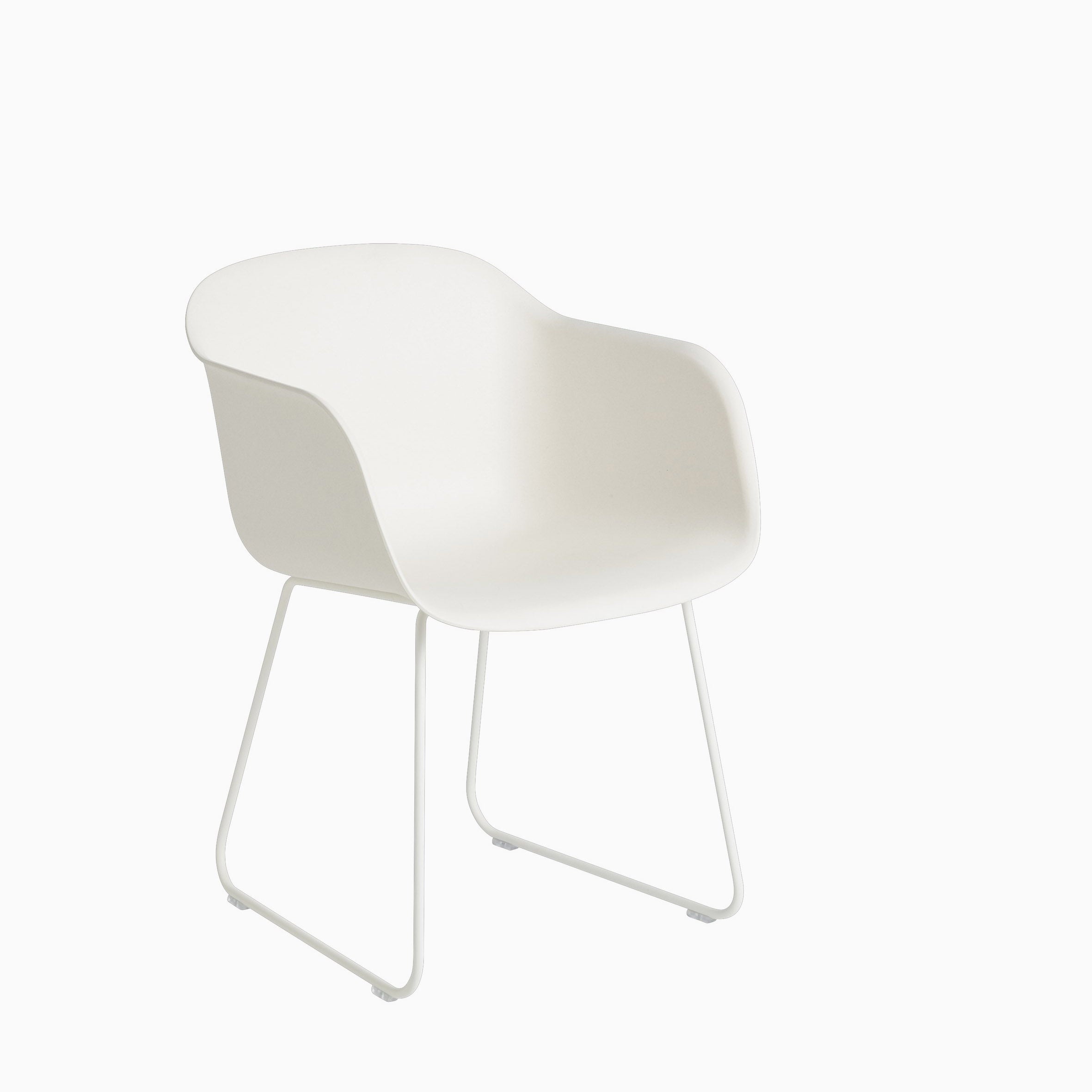 Muuto Fiber Armchair Sled Base Natural White