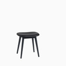 Muuto Fiber Stool Wood Base Black Refined Leather