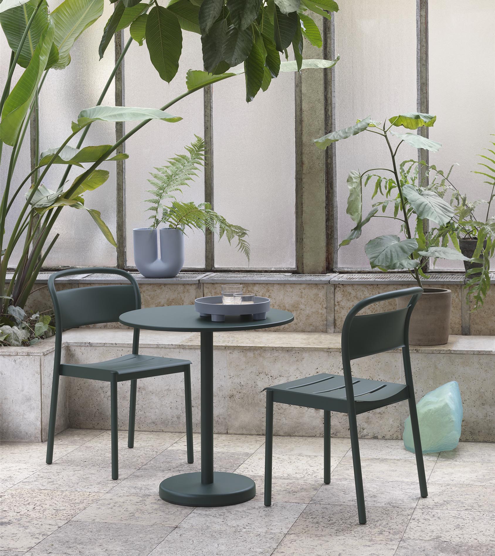 Muuto Linear Side Chair Dark Green