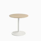 Muuto Soft Side Table H48cm D48cm Solid Oak Off White