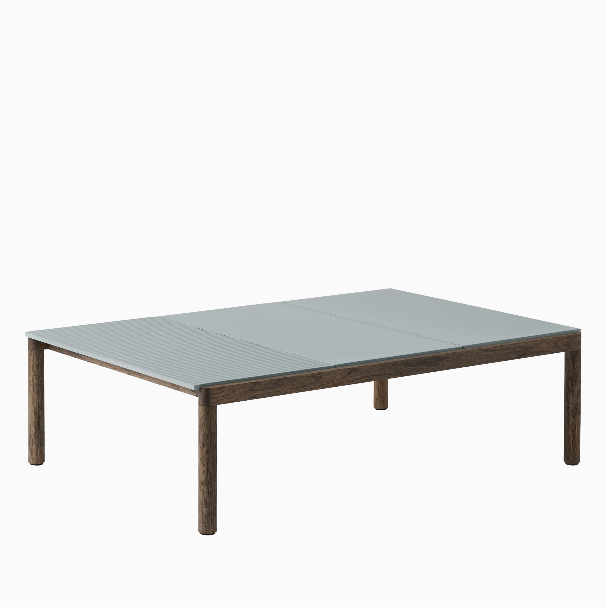 Muuto Couple Table 3 Plain Pale Blue Dark Oiled Oak
