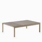 Muuto Couple Table 2 Plain 1 Wavy Taupe Oiled Oak