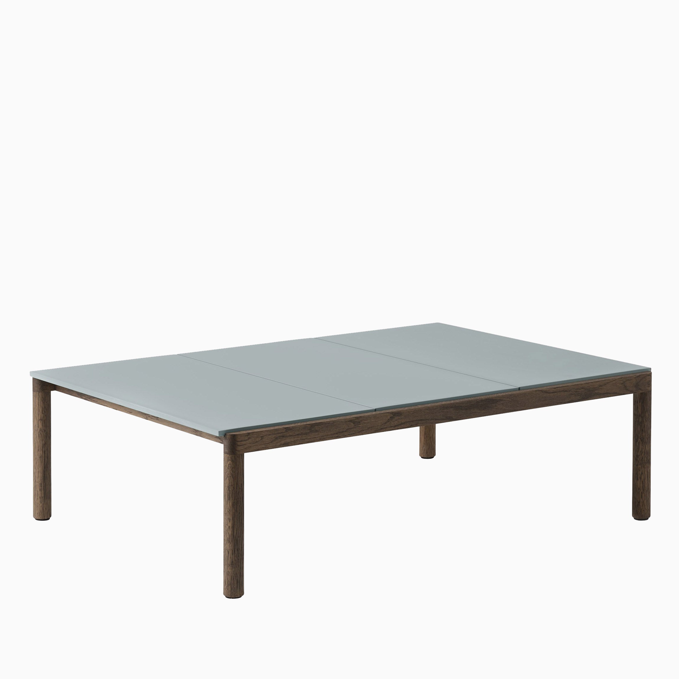Muuto Couple Table 3 Plain Pale Blue Dark Oiled Oak