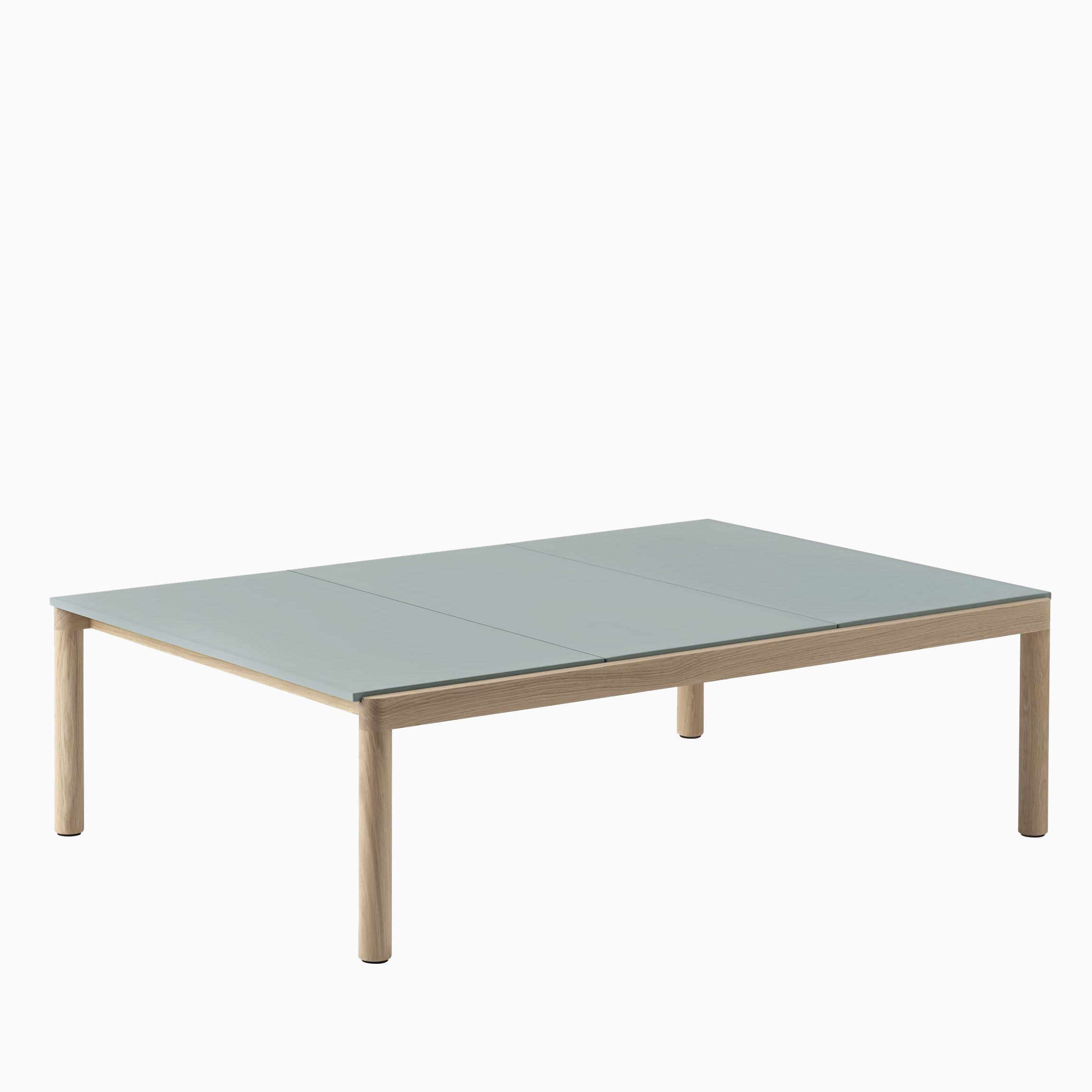 Muuto Couple Table 3 Plain Pale Blue Oiled Oak
