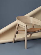 Muuto Cover Lounge Chair Oak Cognac Leather