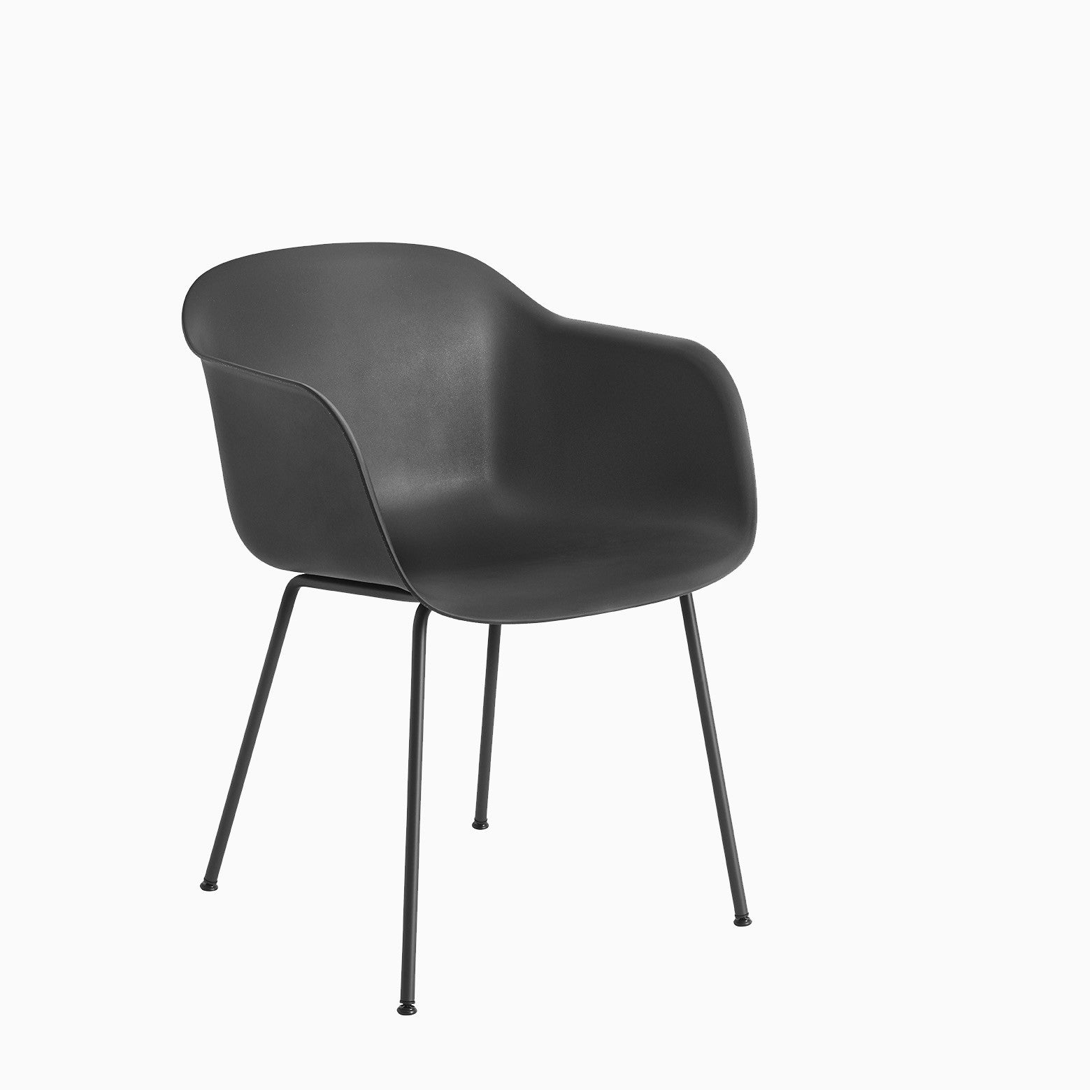 Muuto Fiber Armchair Tube Base Black