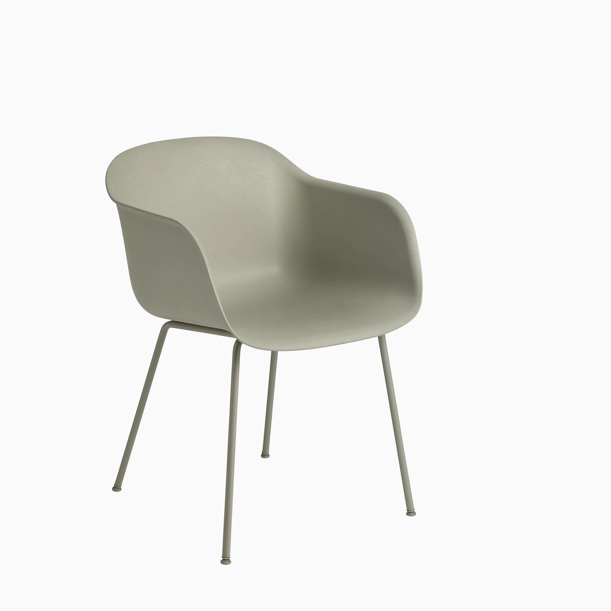 Muuto Fiber Armchair Tube Base Dusty Green
