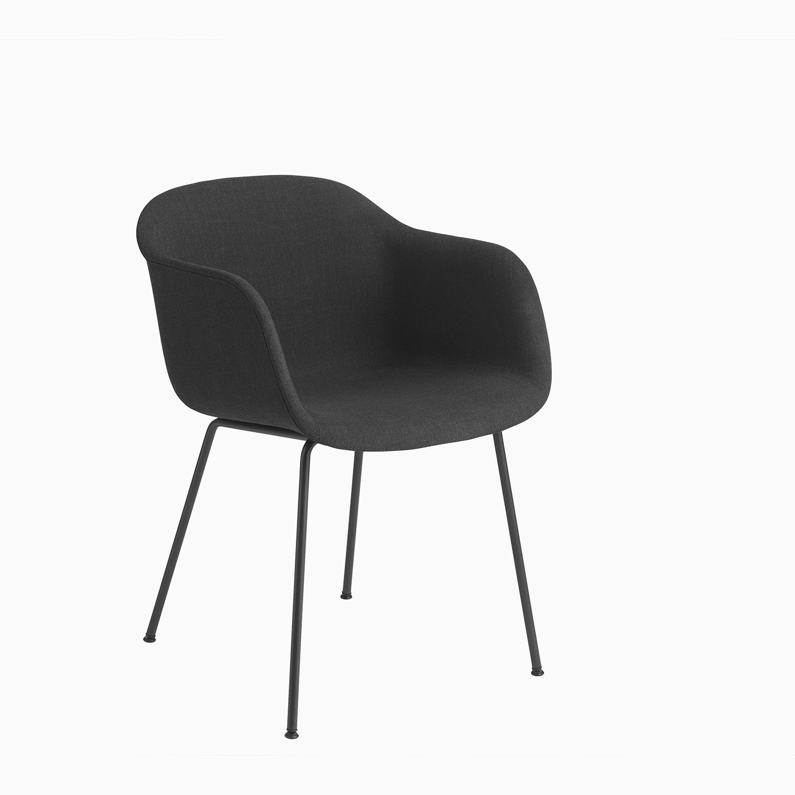 Muuto Fiber Armchair Tube Base Remix 183 Black
