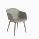 Muuto Fiber Armchair Wood Base Grey