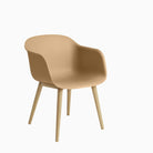 Muuto Fiber Armchair Wood Base Ochre / Oak