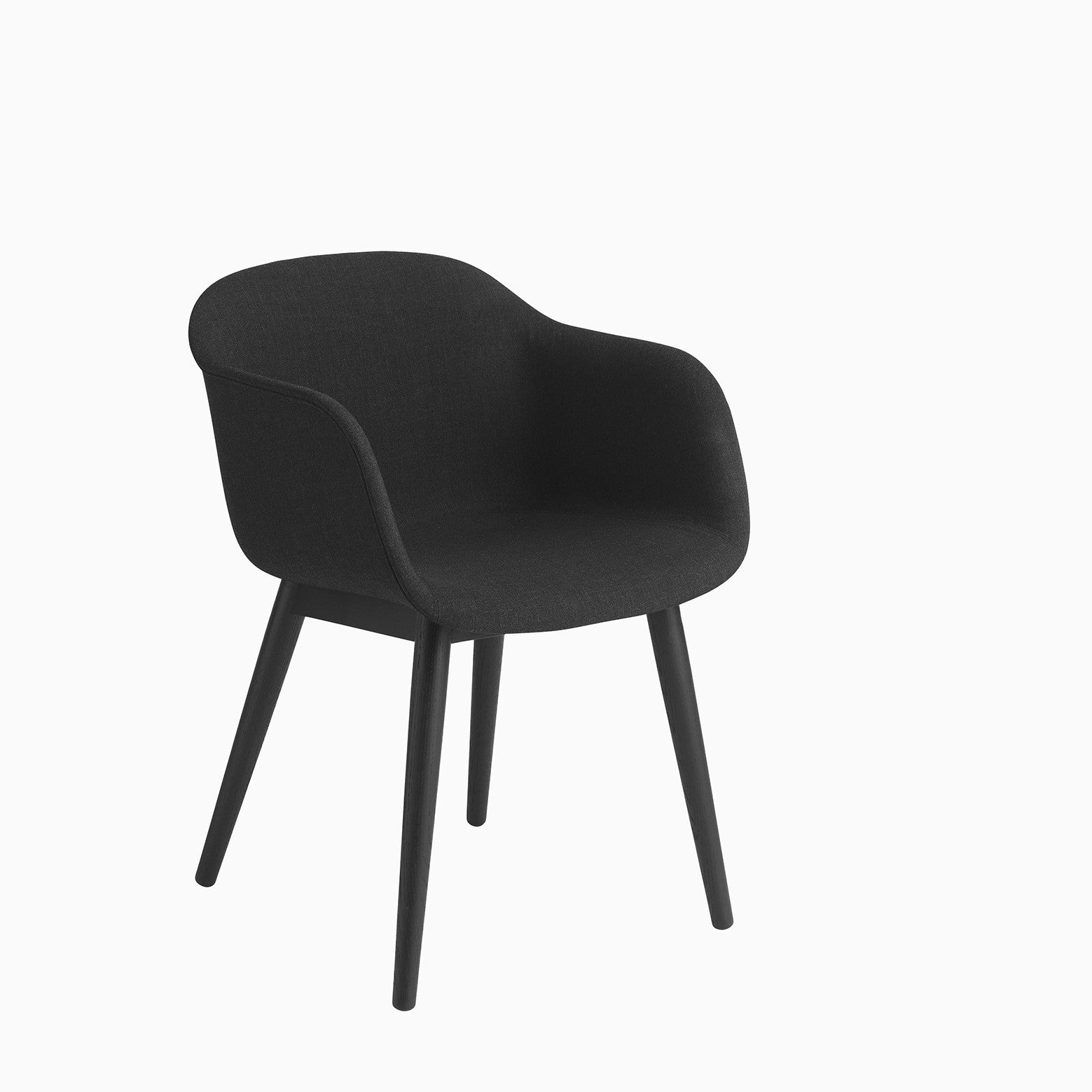 Muuto Fiber Armchair Wood Base Remix 183 Black