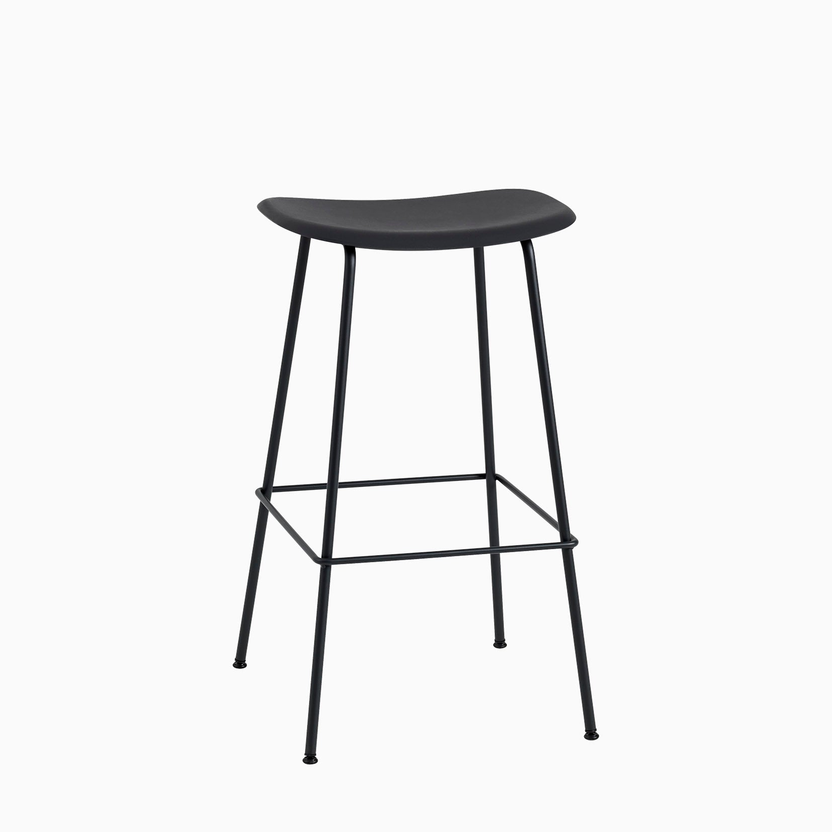 Muuto Fiber Bar Stool Tube Base Black