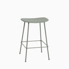 Muuto Fiber Bar Stool Tube Base Dusty Green