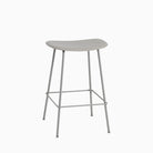 Muuto Fiber Bar Stool Tube Base Grey