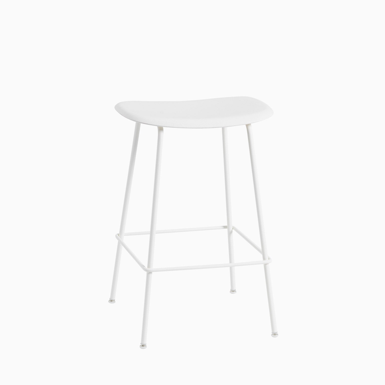 Muuto Fiber Bar Stool Tube Base White