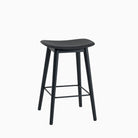 Muuto Fiber Bar Stool Wood Base Black