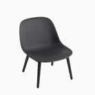 Muuto Fiber Lounge Chair Wood Base Black