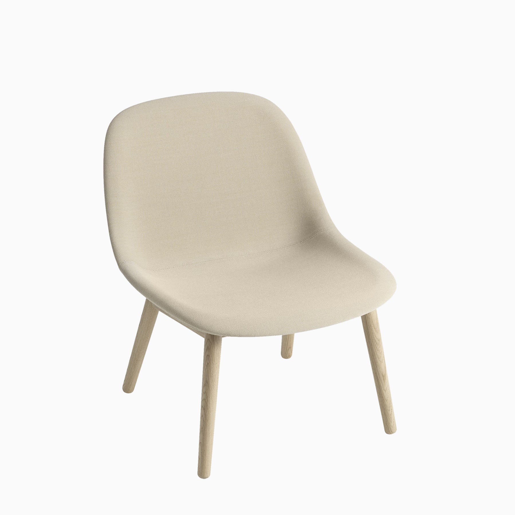 Muuto Fiber Lounge Chair Wood Base Steelcut Trio 236