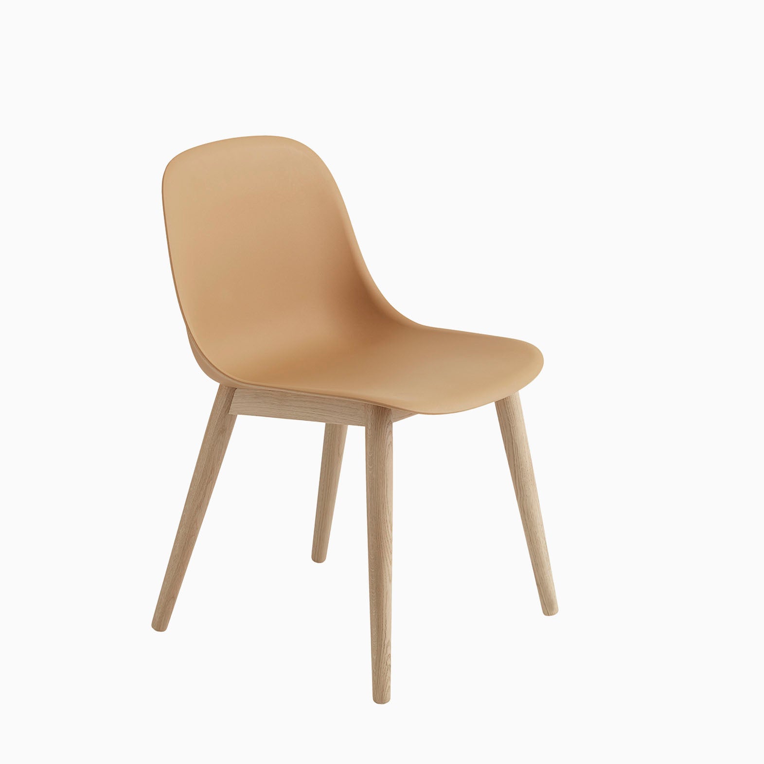 Muuto Fiber Side Chair Wood Base Ochre Oak