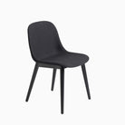Muuto Fiber Side Chair Wood Base Remix 183 Black