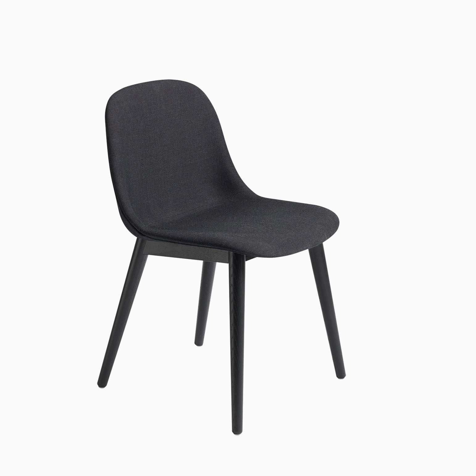 Muuto Fiber Side Chair Wood Base Remix 183 Black