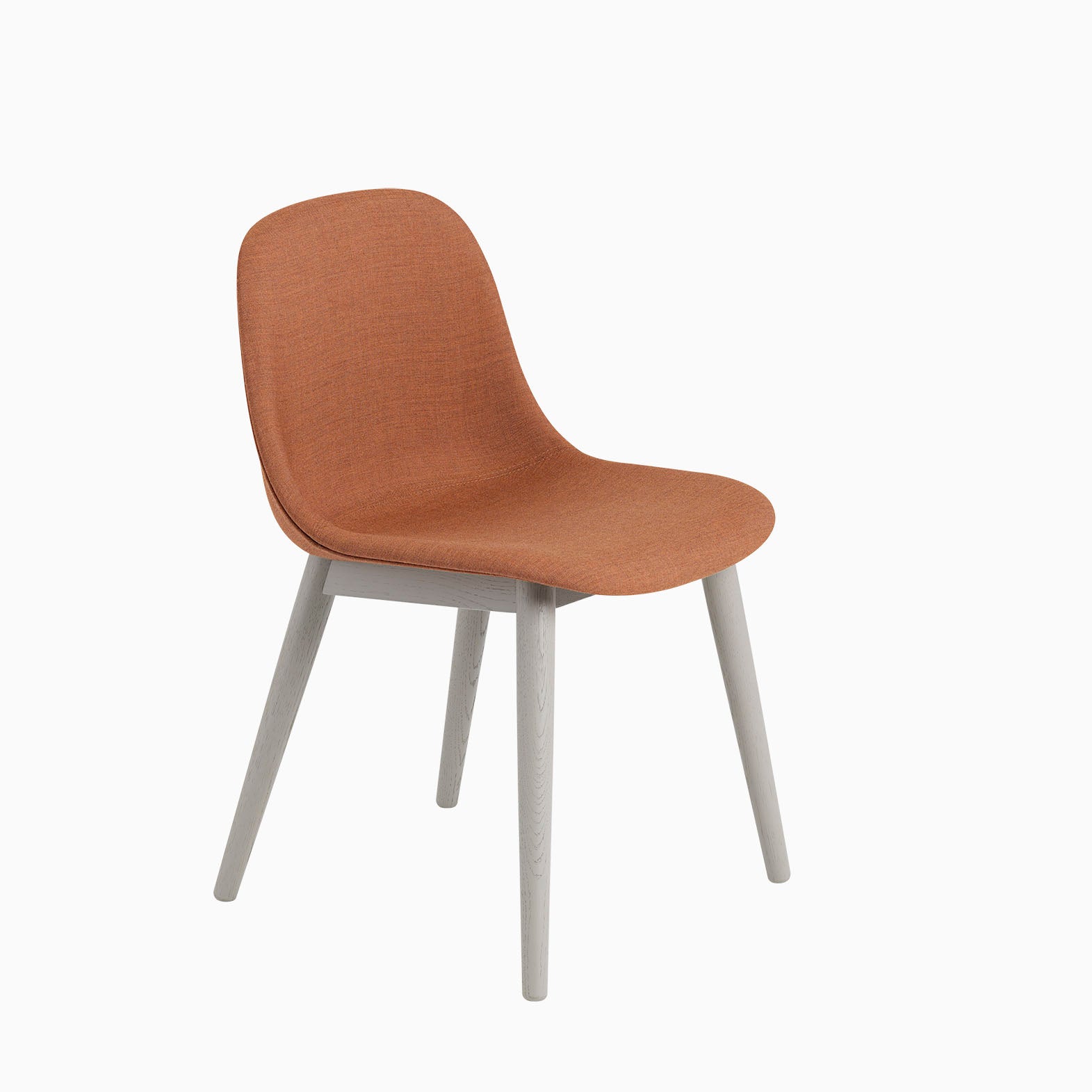 Muuto Fiber Side Chair Wood Base Remix 452 Grey