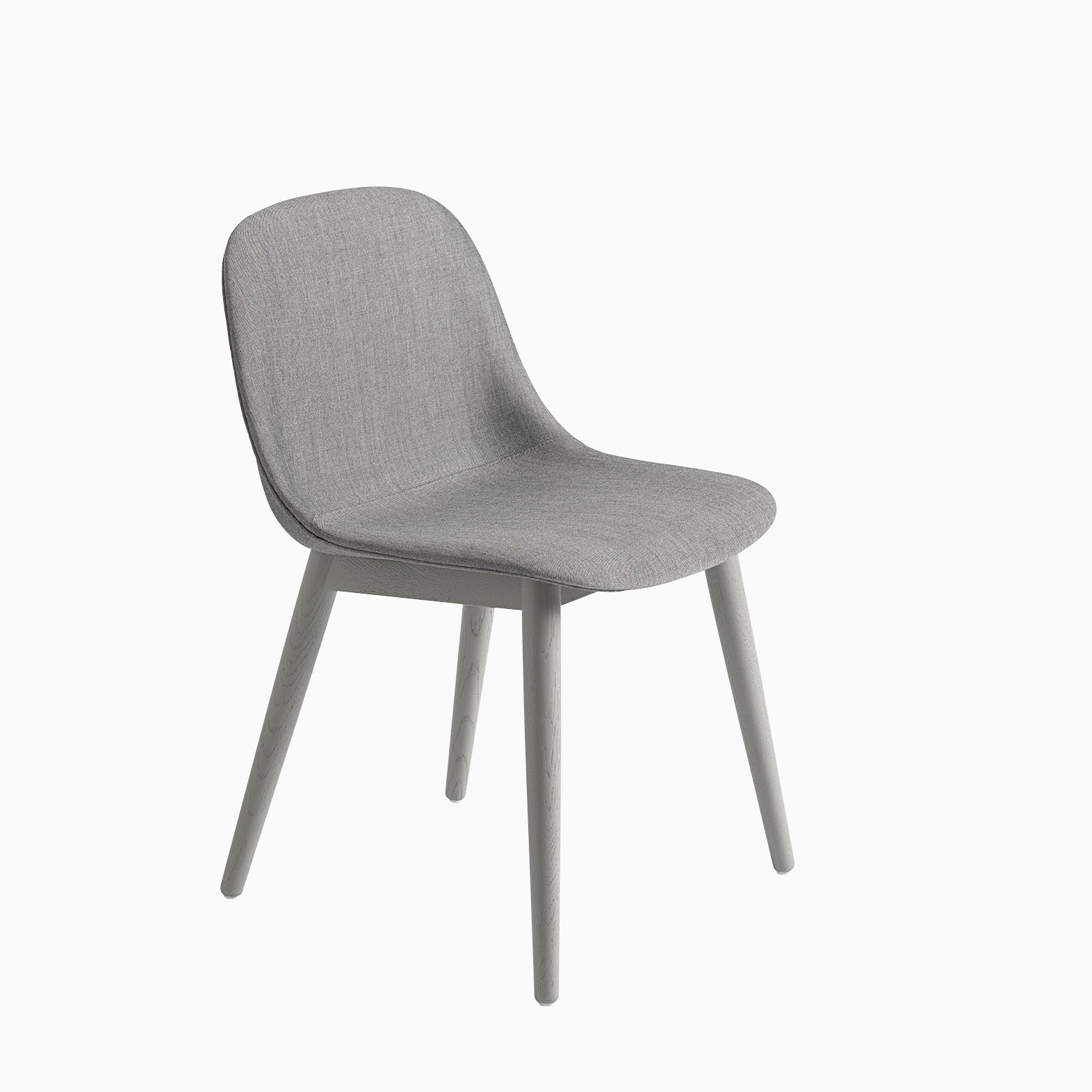 Muuto Fiber Side Chair Wood Base Remix 133 Grey