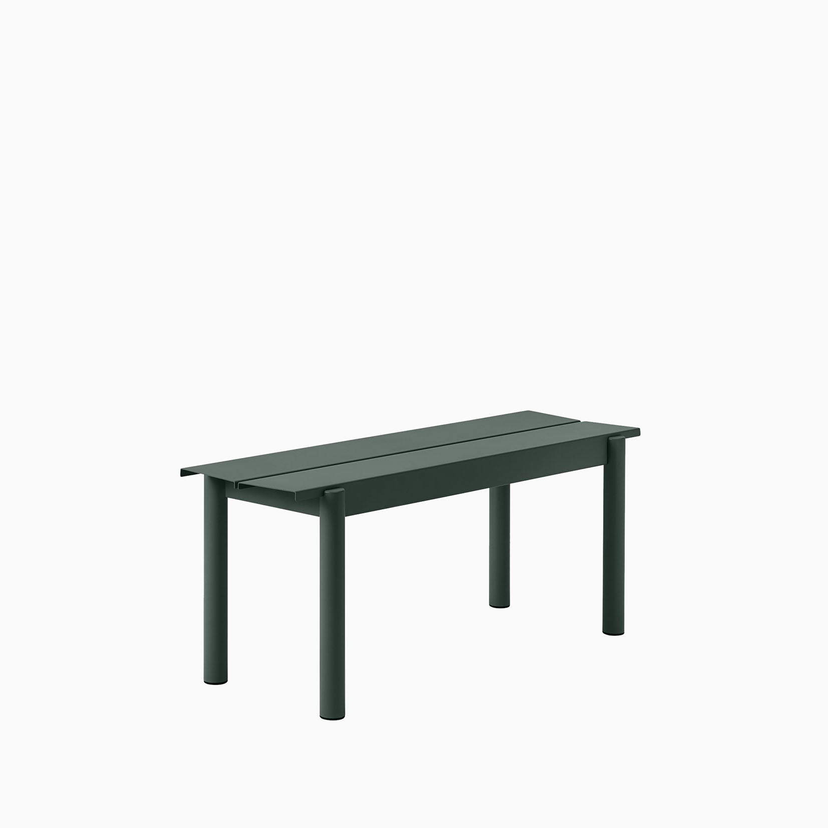 Muuto Linear Steel Bench 110cm Dark Green