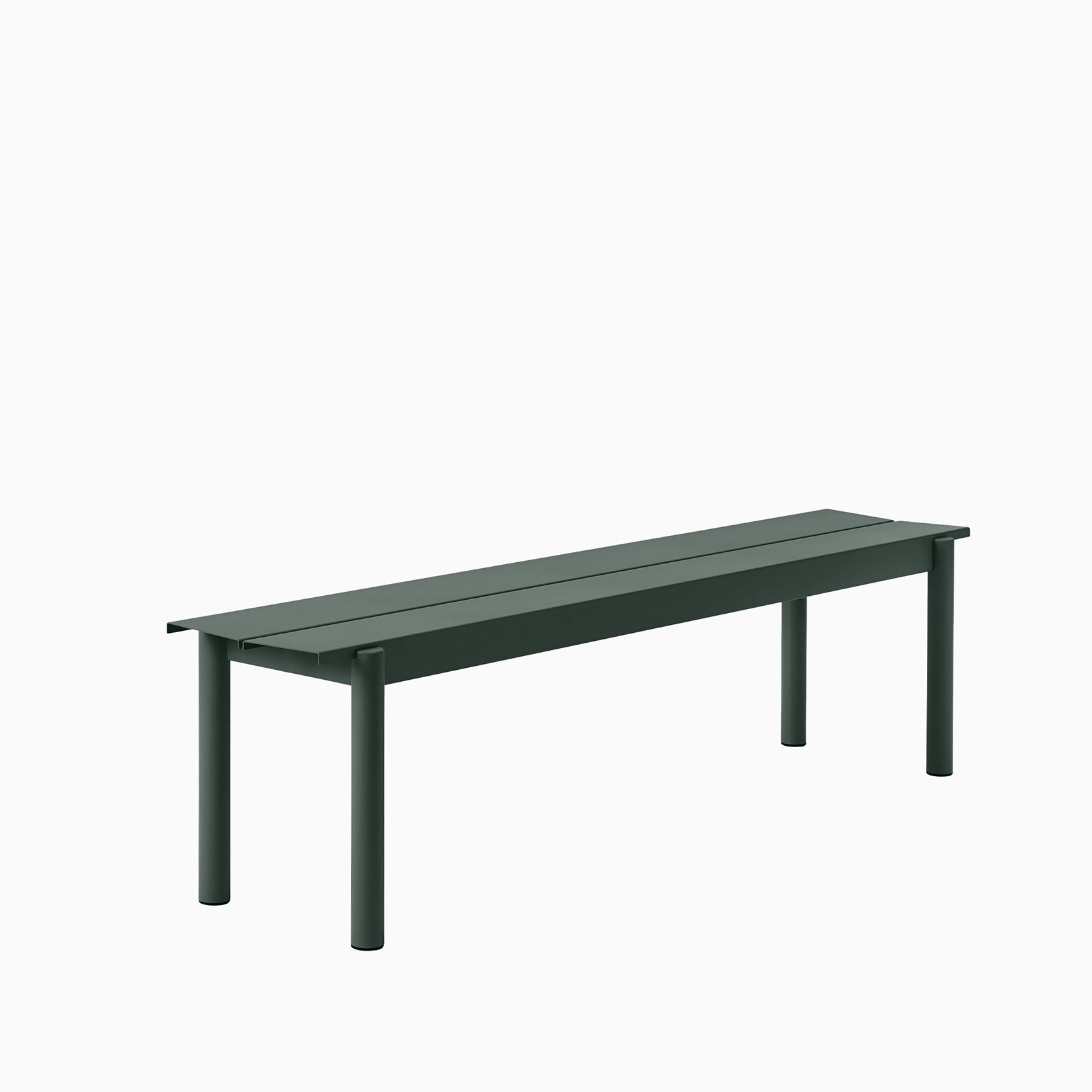 Muuto Linear Steel Bench 170cm Dark Green