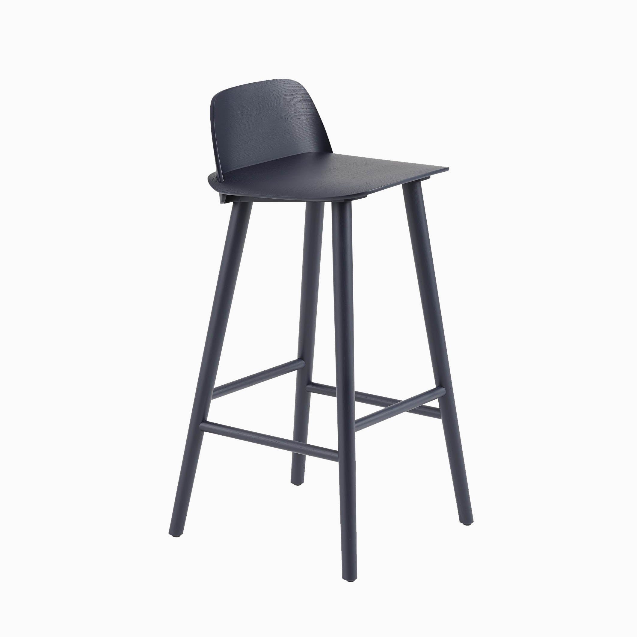 Muuto Nerd Bar Stool Midnight Blue