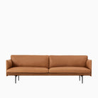 Muuto Outline Sofa 3 Seater Cognac Leather