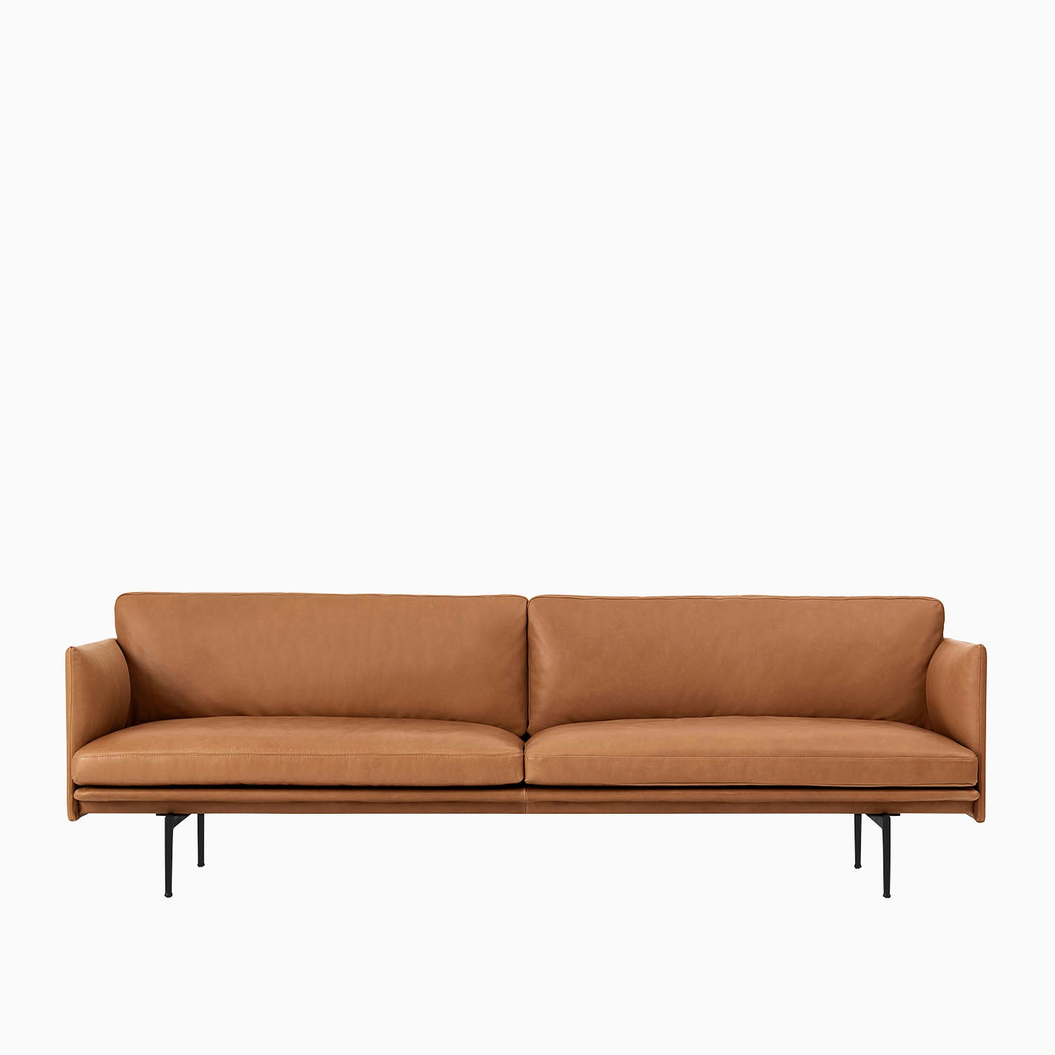 Muuto Outline Sofa 3 Seater Cognac Leather