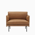 Muuto Outline Chair Cognac Silk Leather