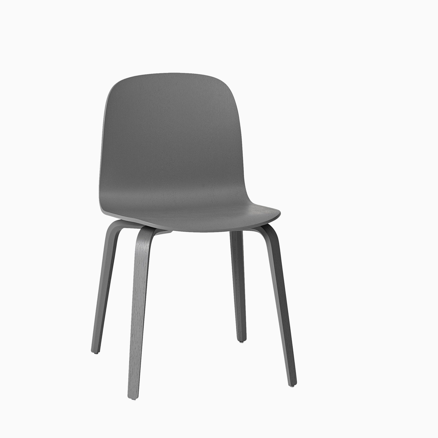 Muuto Visu Chair Wood Base Dark Grey