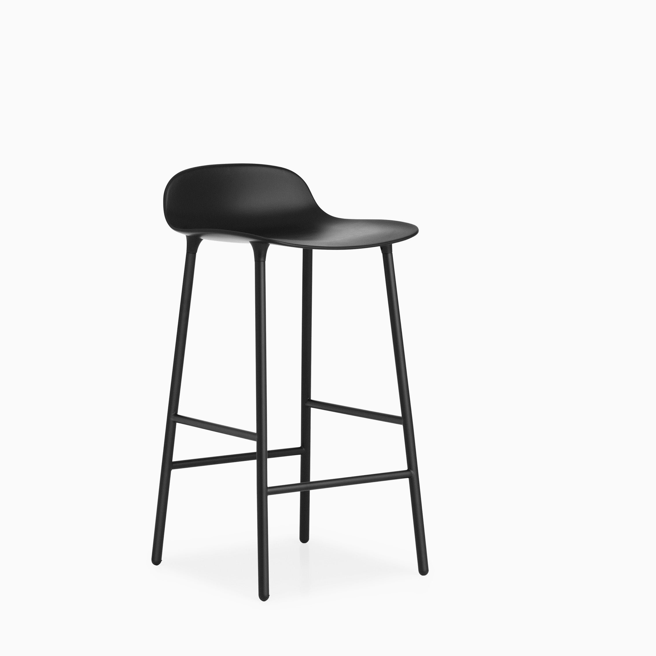 Normann Copenhagen Form Bar Stool 65cm Steel Black