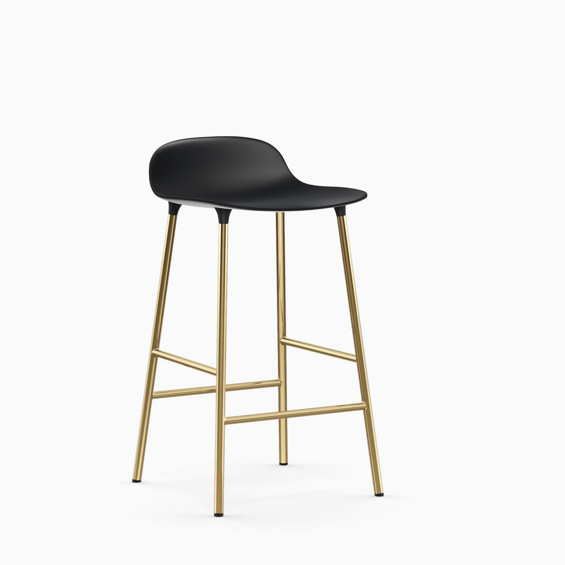 Normann Copenhagen Form Bar Stool 65cm Brass Black