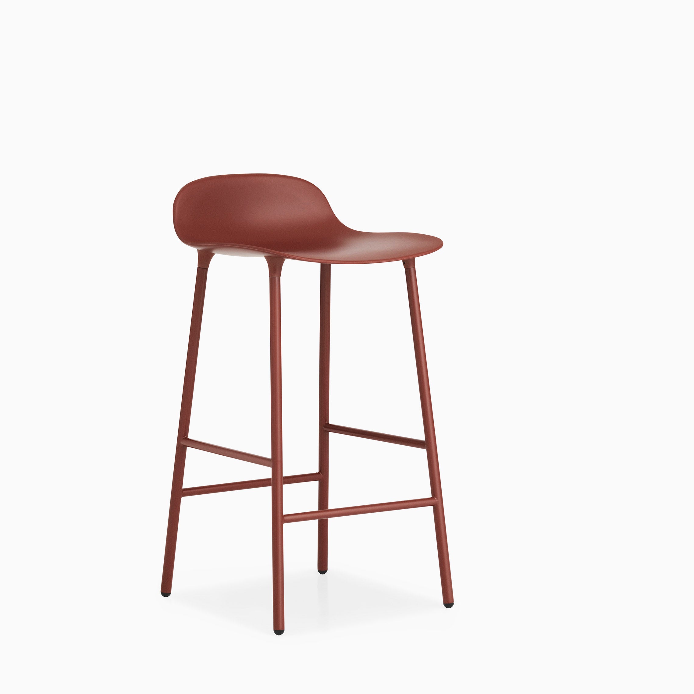 Normann Copenhagen Form Bar Stool 65cm Steel Red