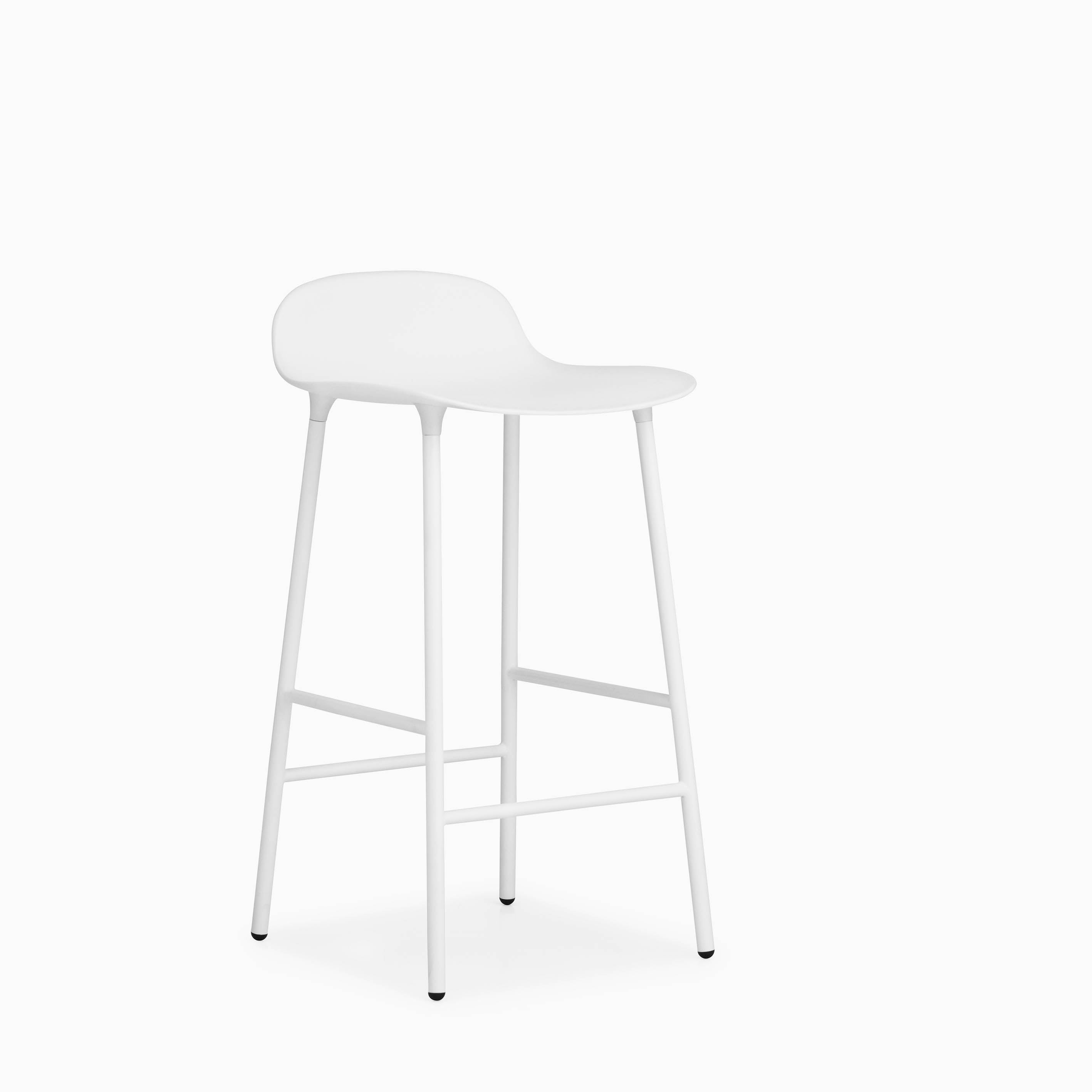 Normann Copenhagen Form Bar Stool 65cm Steel White