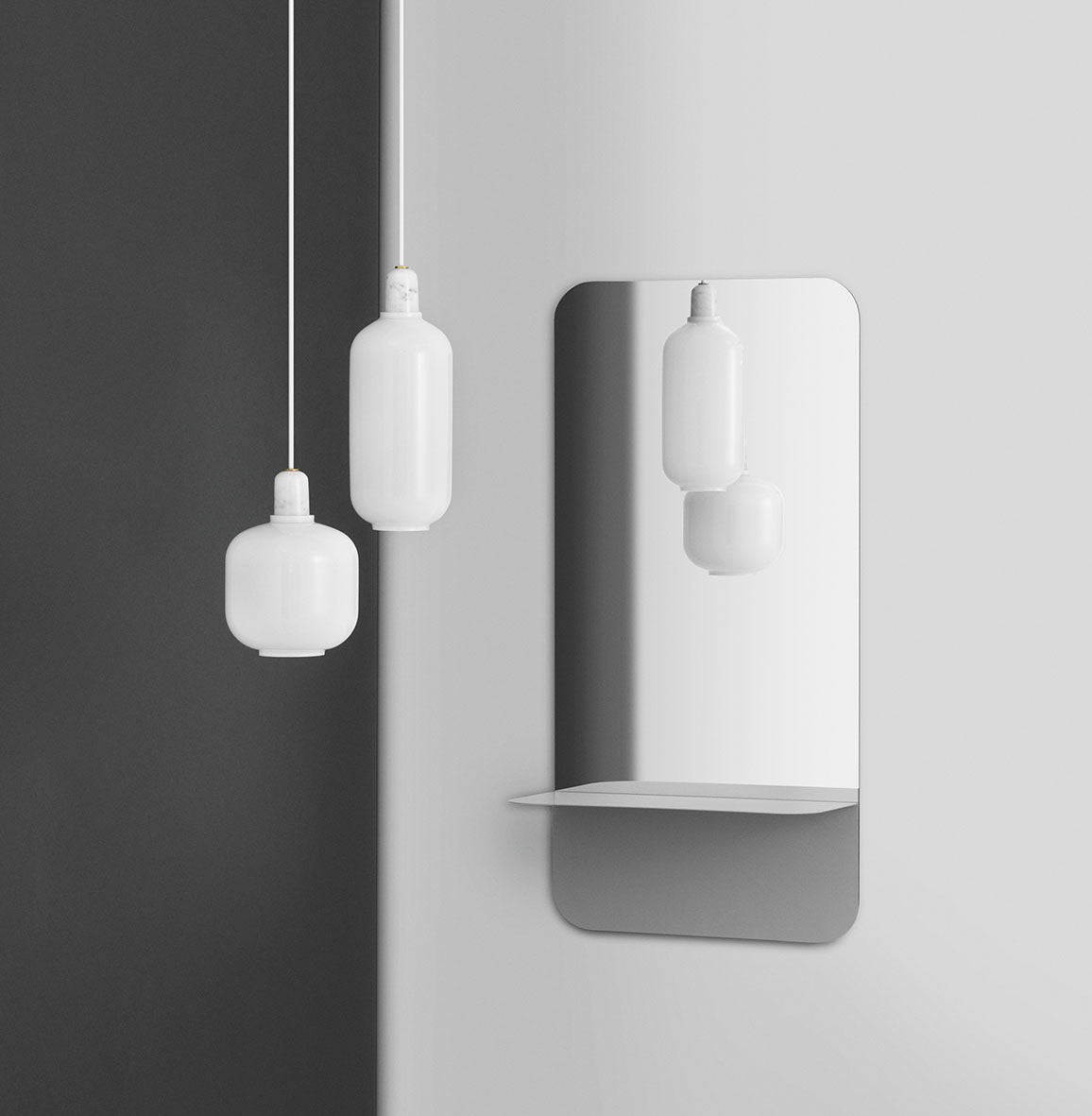 Normann Copenhagen Horizon Mirror White Display